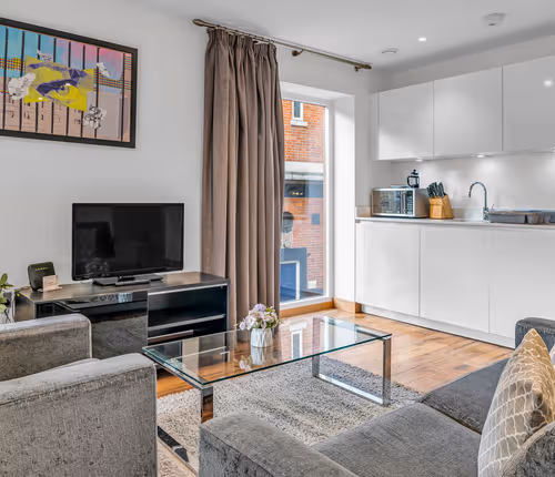 Living room at Shoreditch Square at Shoreditch by MySquare