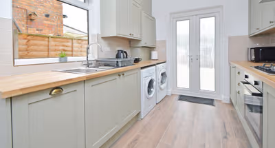 Fully equipped kitchen in 3 bed at Broad House by Sigma Stays