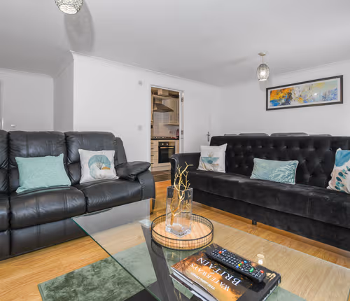 Stunning living area in Creswell House, Hirst Cres