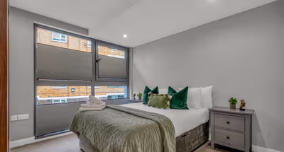 Bedroom at One bedroom Apartment Hoxton