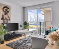 Living space - studio bed apartment