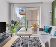 Living space - studio bed apartment