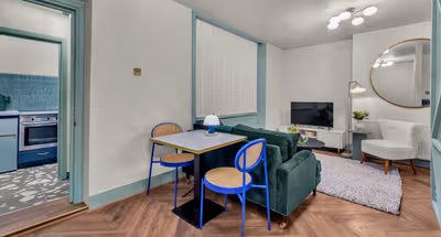 Living Space in Studio at Lower Ground Floor Kensington by MySquare