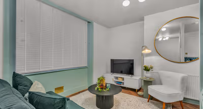 Living Space in Studio at Lower Ground Floor Kensington by MySquare