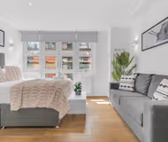 Living Space in Studio at Camden Road Serviced Apartments by MySquare