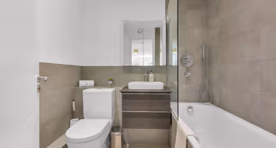 Bathroom in Studio at Camden Road Serviced Apartments by MySquare