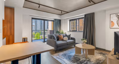 Dining Space in 1 Bed Apartment at Luna Wembley Park Apartments by MySquare