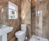 Fully bathroom in Studio apartment at Lena Extended Stays Residences by MySquare