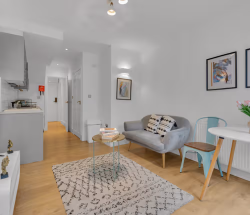 Living area - 1 bed apartment