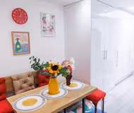 Dining space at Harrow apartment