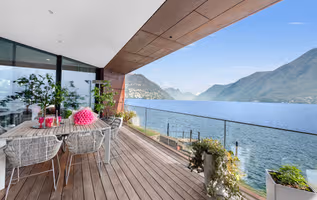 Exclusive Lakefront Luxury Villa with Panoramic Views & Private Beach Access on Lake Lugano