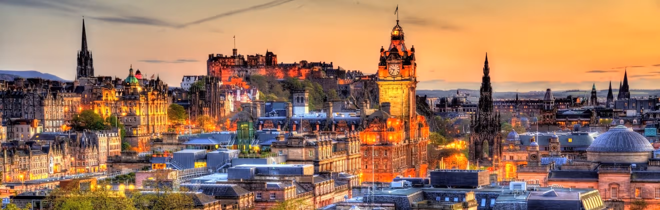View of the city centre of Edinburgh - Scotland