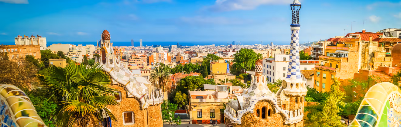 Barcelona view top view