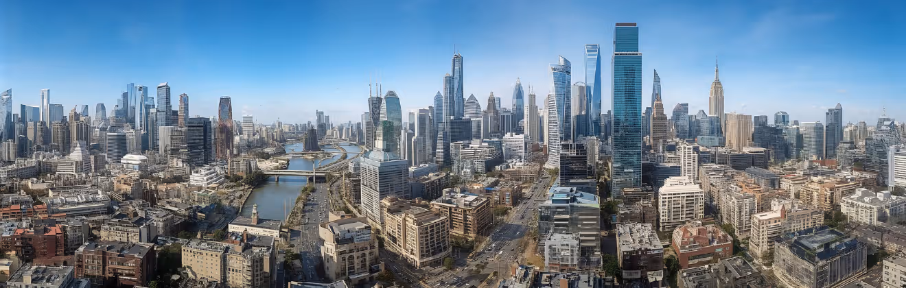 Panoramic View of Melbourne Skyline, Australia