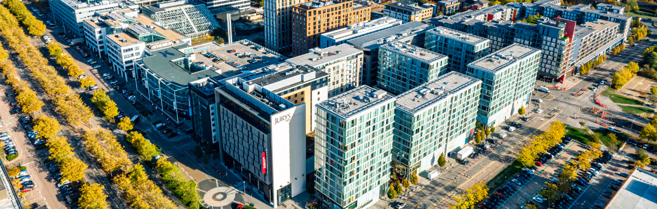 Aerial view of Building in Milton Keynes, England