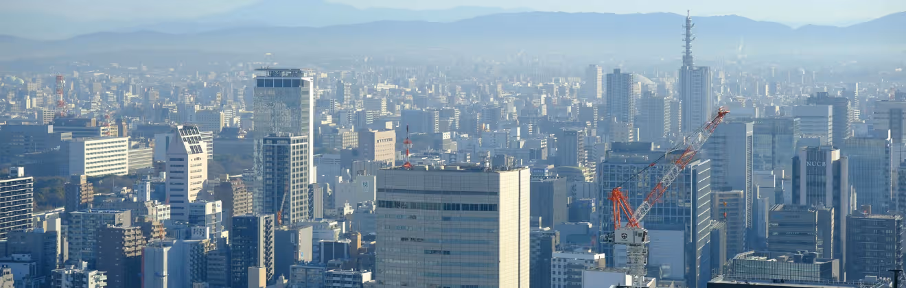 Stunning Aerial View of Osaka Skyline, Japan