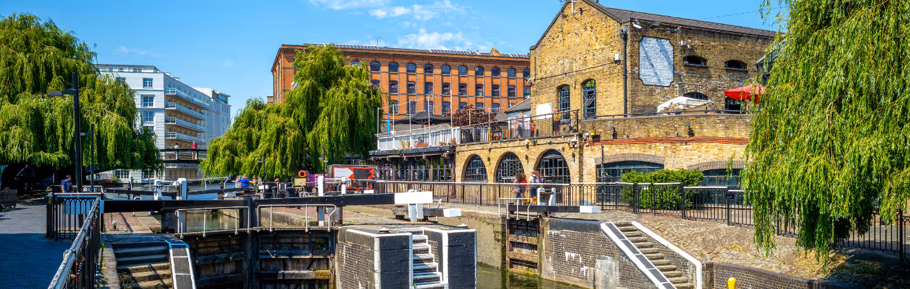 Scenery of camden lock in london, uk