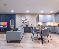 Spacious living area at 2 bed M1 Townhouse