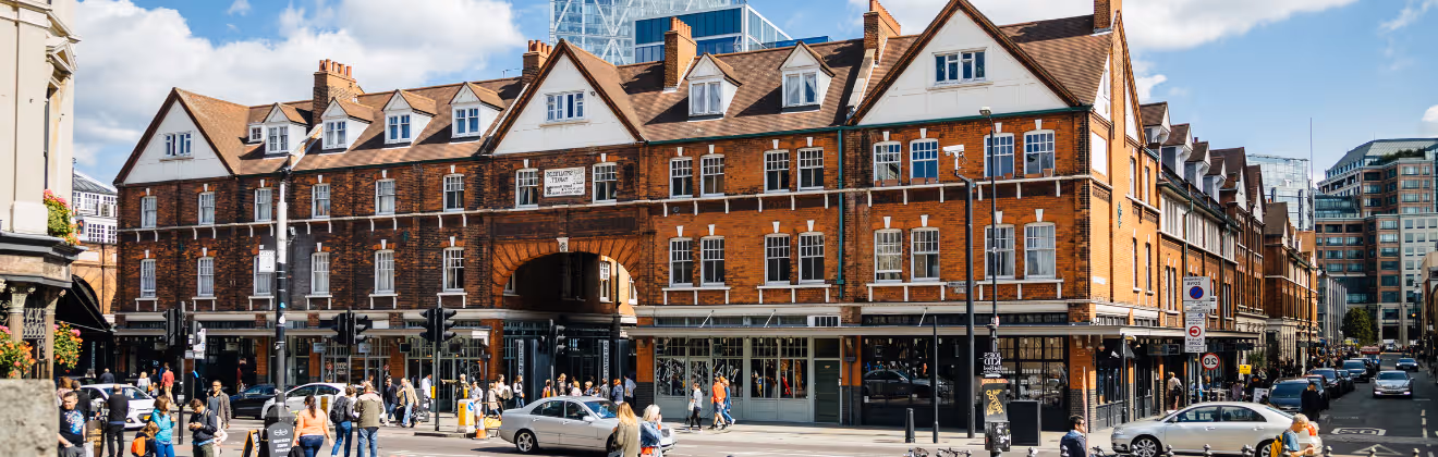 Spitalfields Market at East End of London, UK