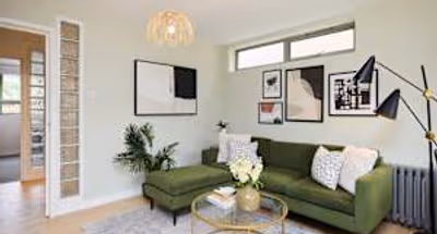 Stoke Newington Olive Velvet Three-Bed