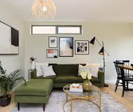 Stoke Newington Olive Velvet Three-Bed