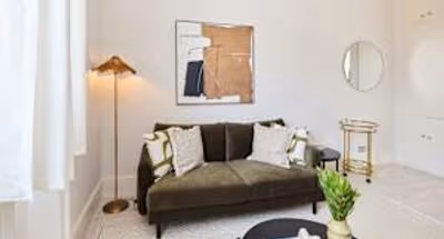 Olive Velvet & Marble in South Kensington