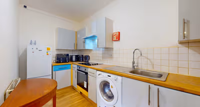 Fully equipped kitchen at Lavender Suites