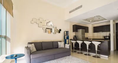 Contemporary One Bedroom with Full Marina View