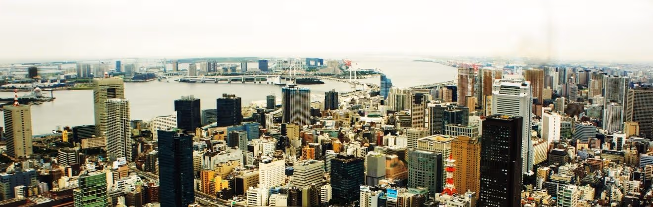 Tokyo skyline and waterfront, Japan
