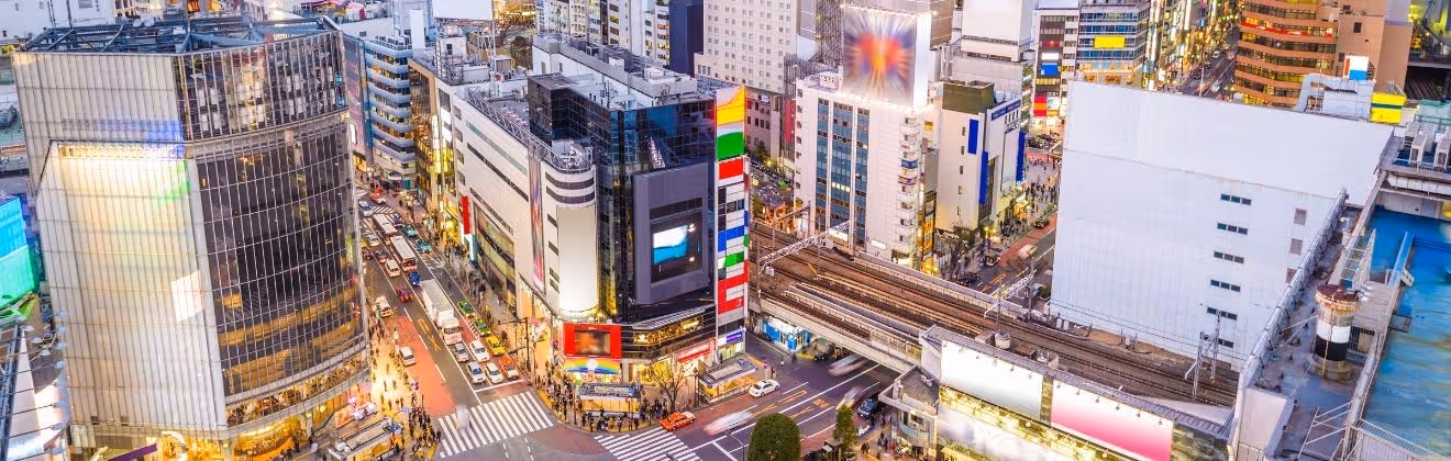 Shibuya cityscape in Tokyo, Japan