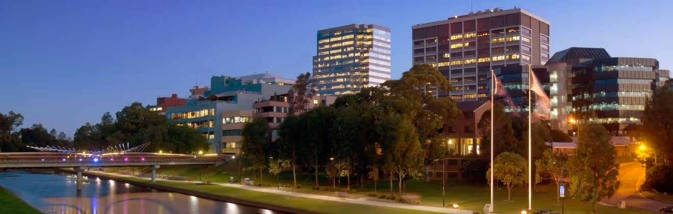Parramatta skyline at night, Sydney