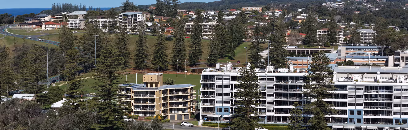 Coastal apartments and beachfront in Port Macquarie Park