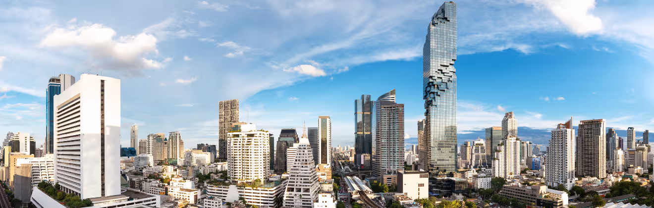 Bangkok skyline and business district