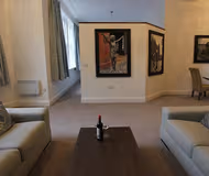 Spacious living area at 14 Cook Street Apartments in Liverpool City