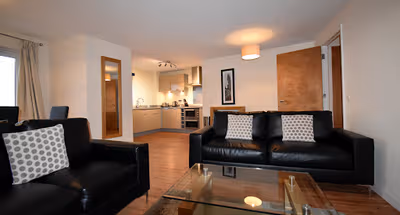 Living room at The Pinnacle