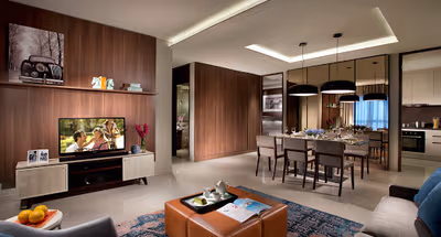 Cosy living area in Ascott Waterplace Surabaya