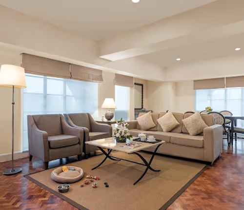 Stunning living area in Somerset Olympia Makati