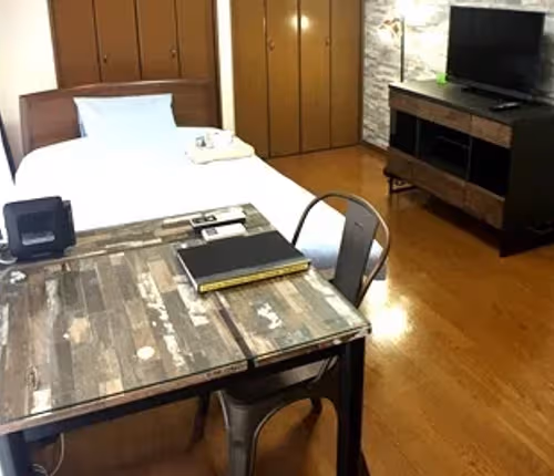 Comfy living area at Roppongi Hills Apartments