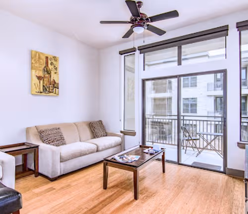 Living area - 1 bed apartment