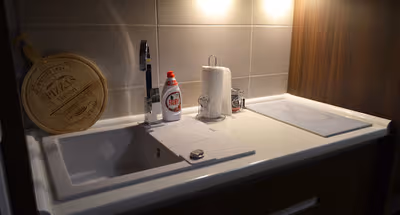 Fully equipped kitchen at Ive Milutinovića Apartments