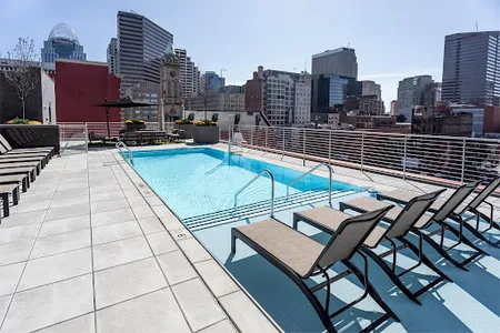 Pool side at Encore Apartment