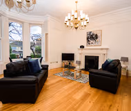 Living area at Beaufort House Bristol