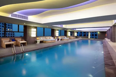 Pool side at Ascott Raffles City Chengdu
