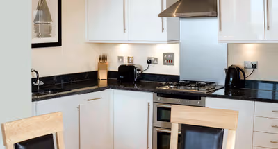 Equipped Kitchen at Theatre District Apartment in Milton Keynes