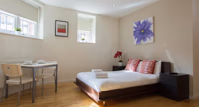 Bedroom at Studios at St. James House near Holland Park