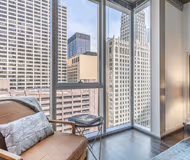 Simplistic living area in West Lake Street #1803 Serviced Apartment, The Loop
