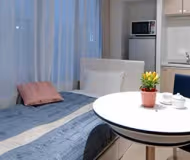 Spacious living area at Nogecho Apartments