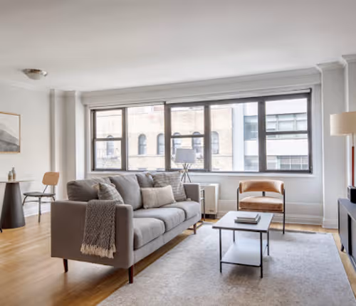 living space at East 33rd Street Apartment