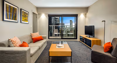 Simplistic living area in Quest Docklands