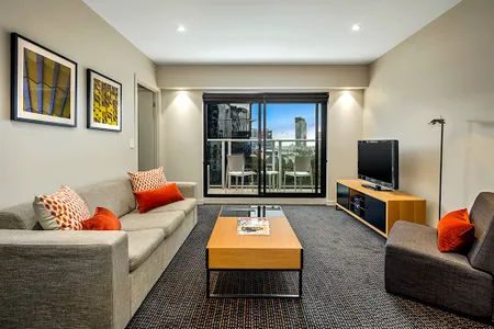 Simplistic living area in Quest Docklands